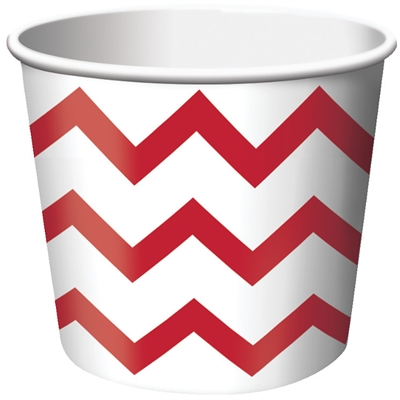 Red Chevron Stripe Treat Cups (6)