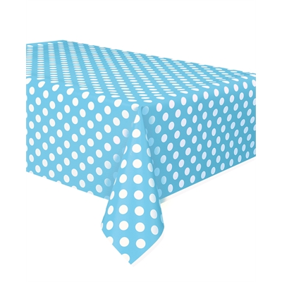 Pastel Blue and White Dot Tablecover