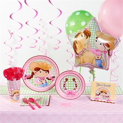 Pink Cowgirl Deluxe Party Pack