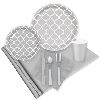 Quatrefoil Gray Event Pack for 8