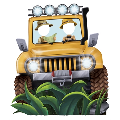 Jungle Party Jeep Standee Party Prop - 4.5' Tall