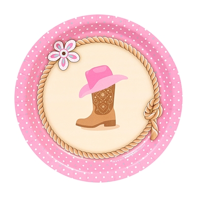 Western Cowgirl Party Dessert Plates (8)