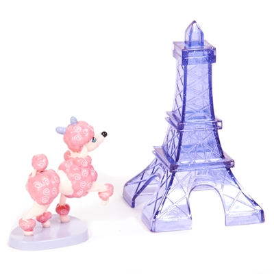 Pink Poodle in Paris Cake Toppers