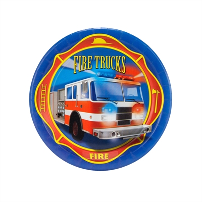 Fire Trucks Dessert Plates (8)