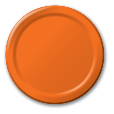 Orange Paper Dinner Plates (24)