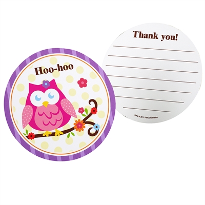 Owl Blossom Thank-You Notes (8)