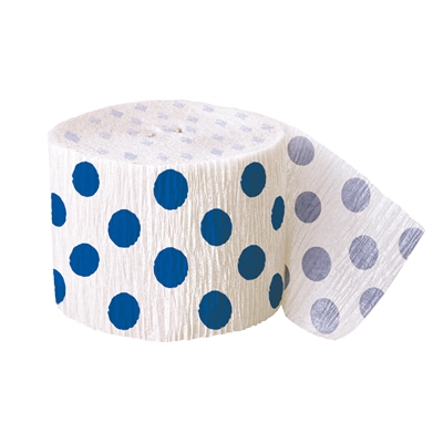 Blue and White Dots Crepe Paper