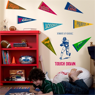 Football Game Time Giant Wall Decal