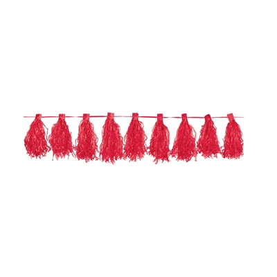 Red Paper Tassel Garland