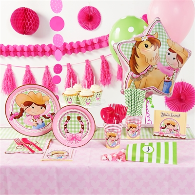 Pink Cowgirl Super Deluxe Party Pack