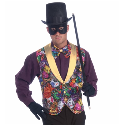 Mardi Gras Vest and Bow Tie Accessory Kit (Adult)