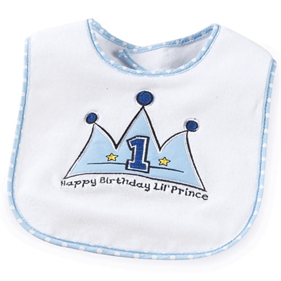 Lil' Prince 1st Birthday Bib