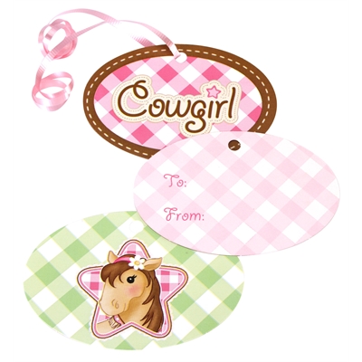 Pink Cowgirl Gift Tags (8)