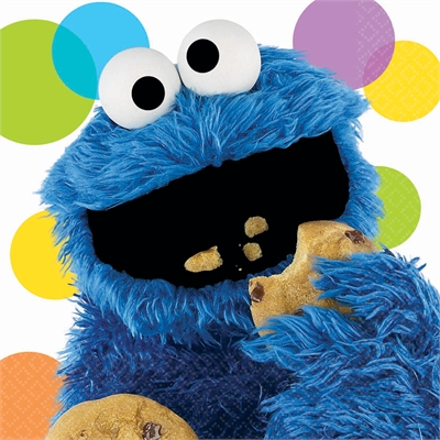 Sesame Street Party Cookie Monster Lunch Napkins (16)