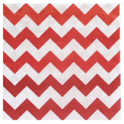 Red Chevron Lunch Napkins (20)