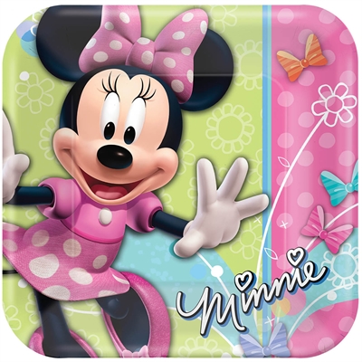 Disney Minnie Mouse Party Square Dinner Plates (8)