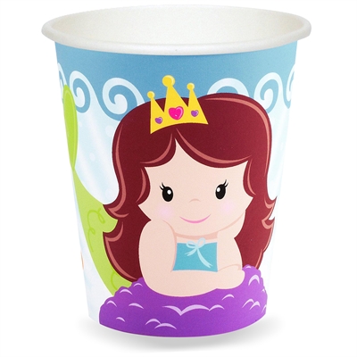 Mermaids 9 oz. Paper Cups (8)