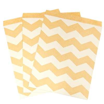 Kraft Chevron Paper Treat Bags (10)