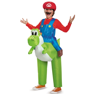 Super Mario Bros: Mario Riding Yoshi Inflatable Child Costume