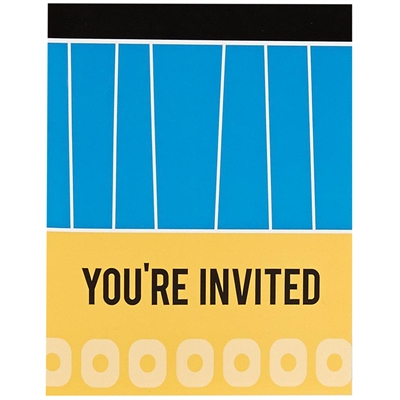 Blue, Black and Yellow Invitations (8)