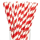 Red Striped Paper Straws